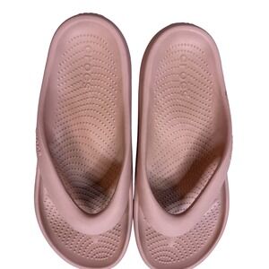 Crocs Mellow Recovery Flip Sandals Mens 11 Pink Excellent LiteRide Comfort